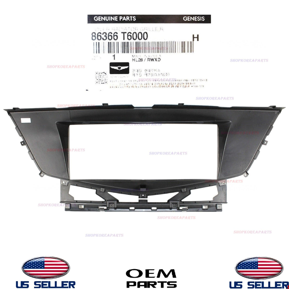 GENUINE OEM Front Grille Mount Panel Rear W\O Camera 2021-2024 Genesis GV80