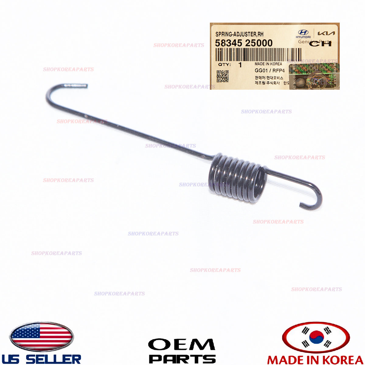 GENUINE Rear Drum Brake Adjusting Spring RIGHT OEM Hyundai Kia *See Compatibilit