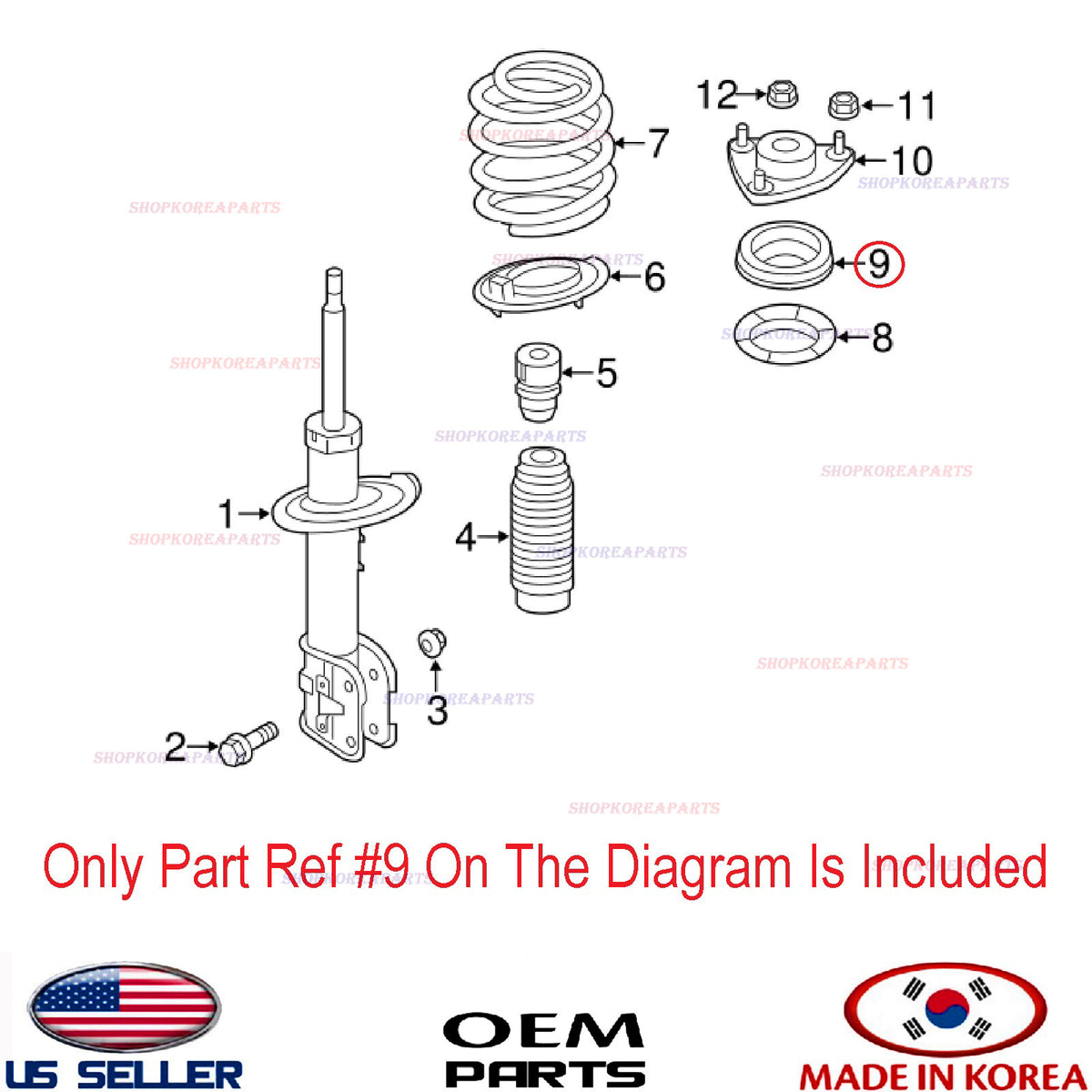 GENUINE Bearing Front Strut Upper Mount OEM HYUNDAI KIA *See compatibility