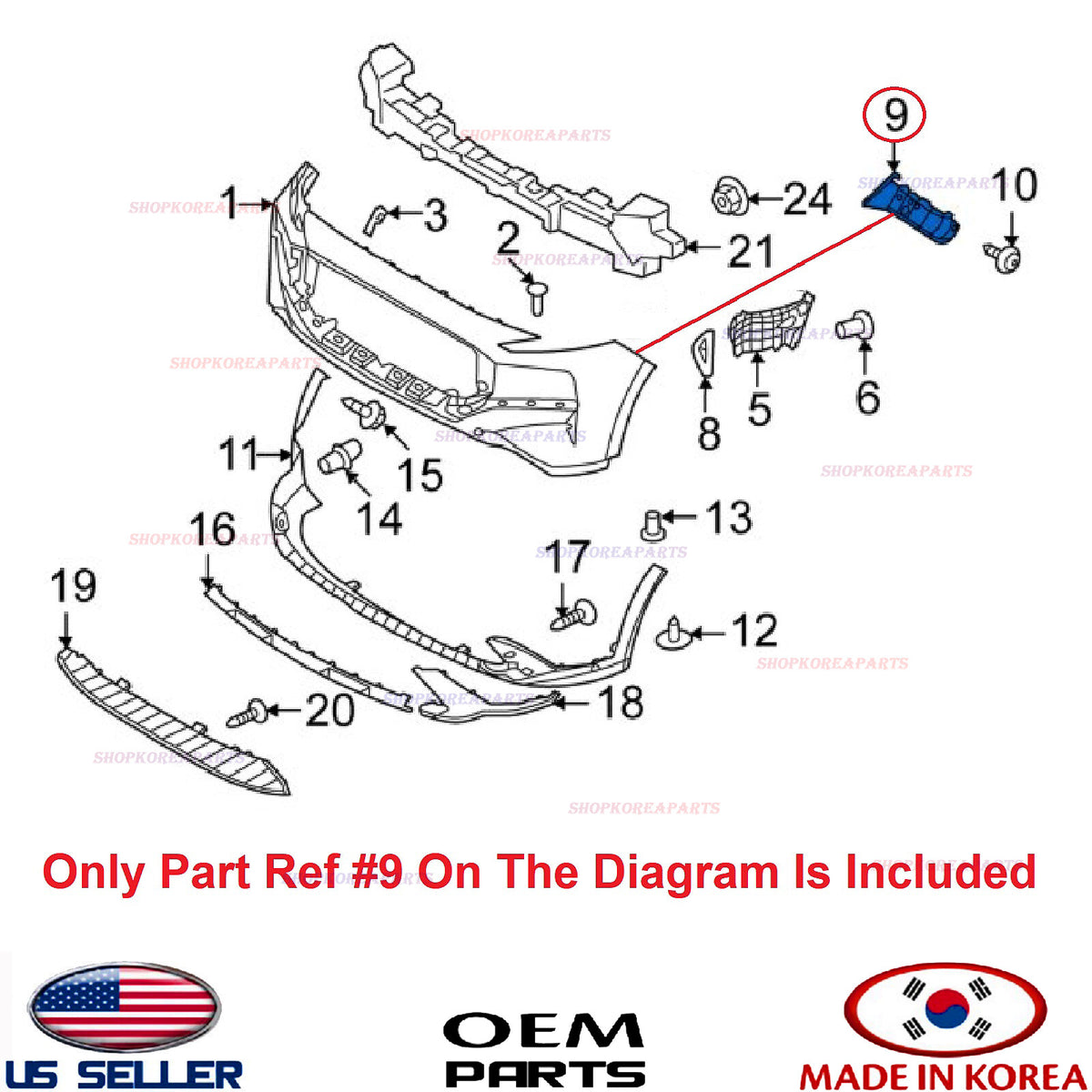 GENUINE Front Bumper Bracket Retainer LEFT Driver Side ⭐OEM⭐ SANTA FE 2021-2023