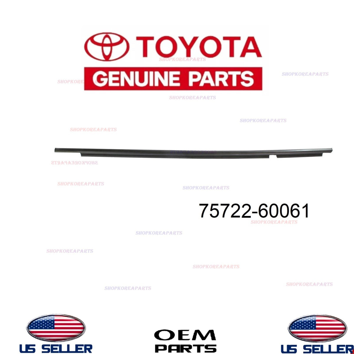 GENUINE Rear LEFT Driver Side Door Belt Molding Toyota Prado j120 Lexus GX470
