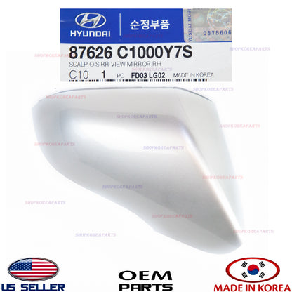GENUINE SILVER Cover RIGHT Passenger Side Mirror OEM⭐ SONATA HYBRID 2016-2019