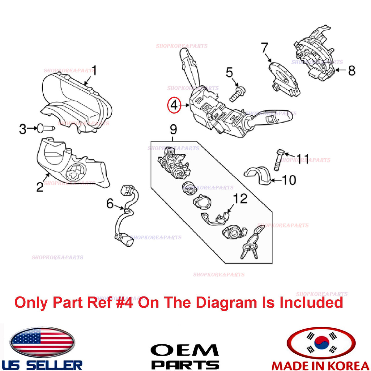 GENUINE Column Combo Switch Multifunction ⭐OEM⭐ KIA OPTIMA 2019-2020 93400D4702