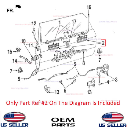 GENUINE Back Window Regulator Channel RIGHT OEM⭐ Toyota 4Runner Pickup 1990-1995