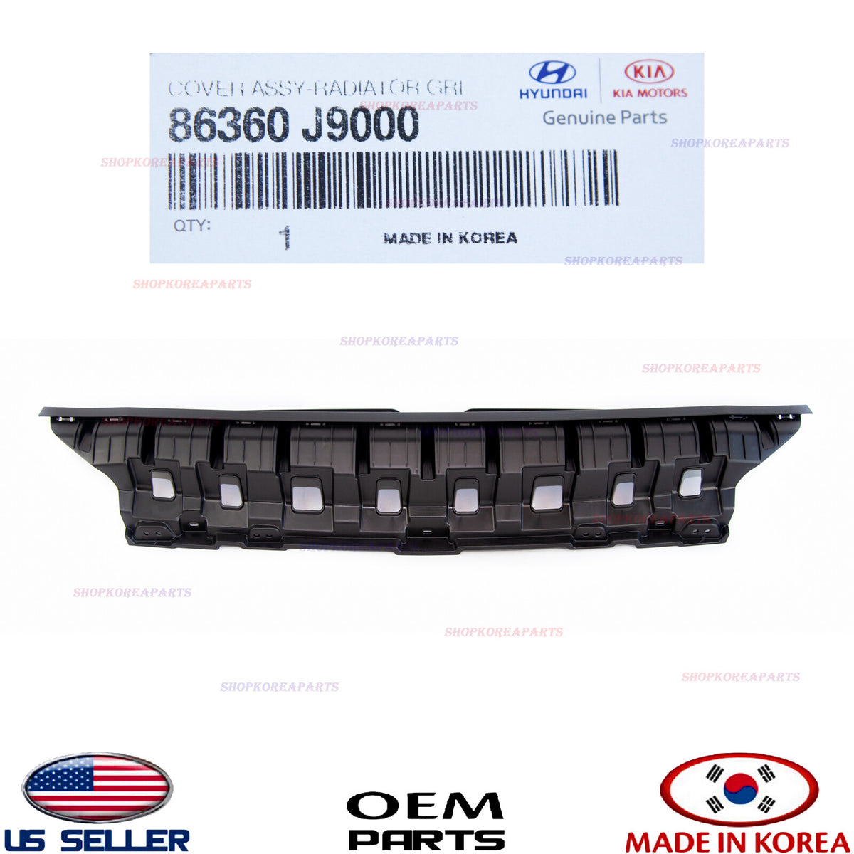GENUINE Cover Grille Upper Radiator Sight Shield ⭐OEM⭐ HYUNDAI KONA 2018-2021