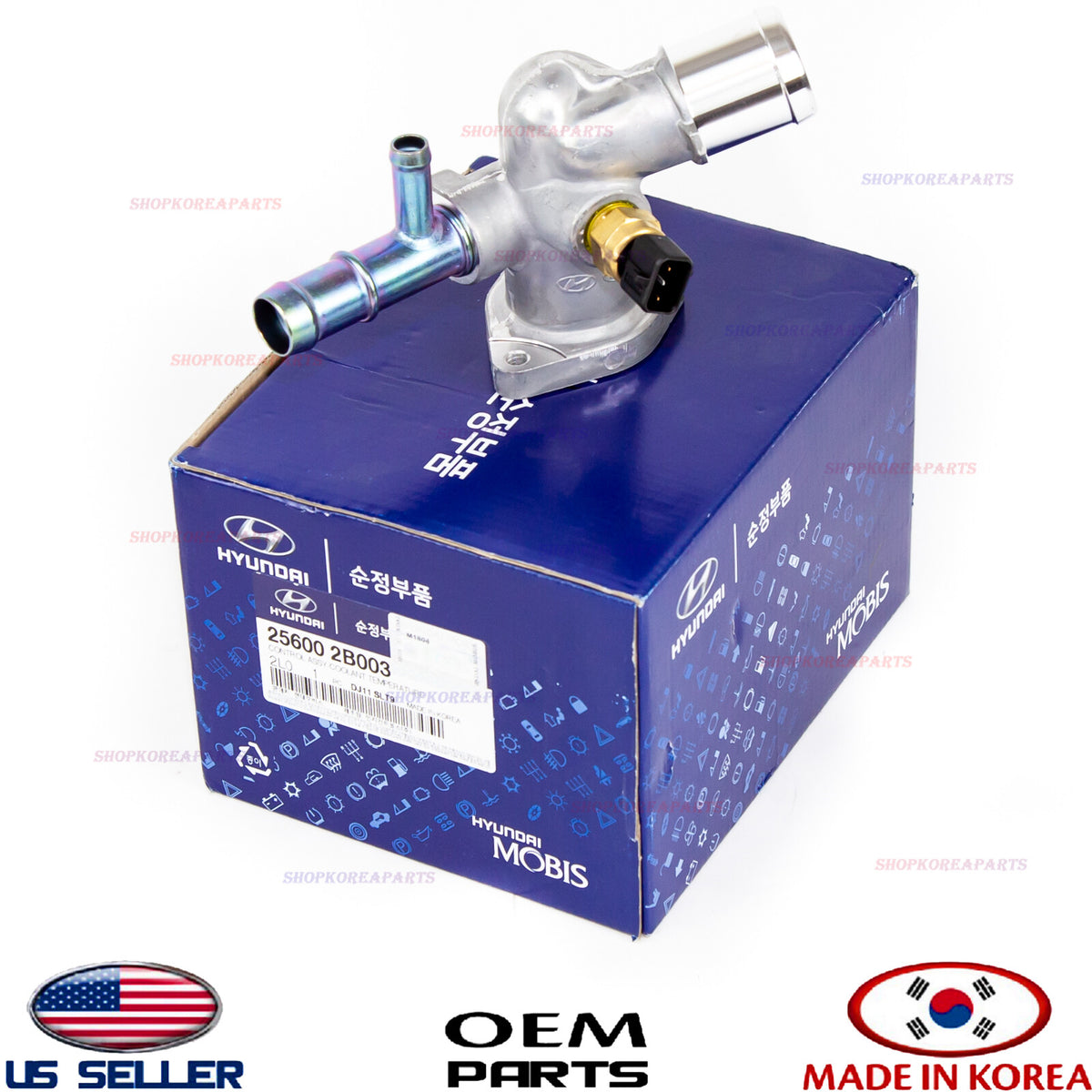 Control Temperature, Inlet Flange Water Inlet OEM Hyundai Kia See compatibility