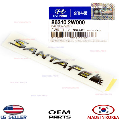 EMBLEM REAR LEFT GENUINE!!! FOR HYUNDAI SANTA FE SPORT 2013-2018 863102W000