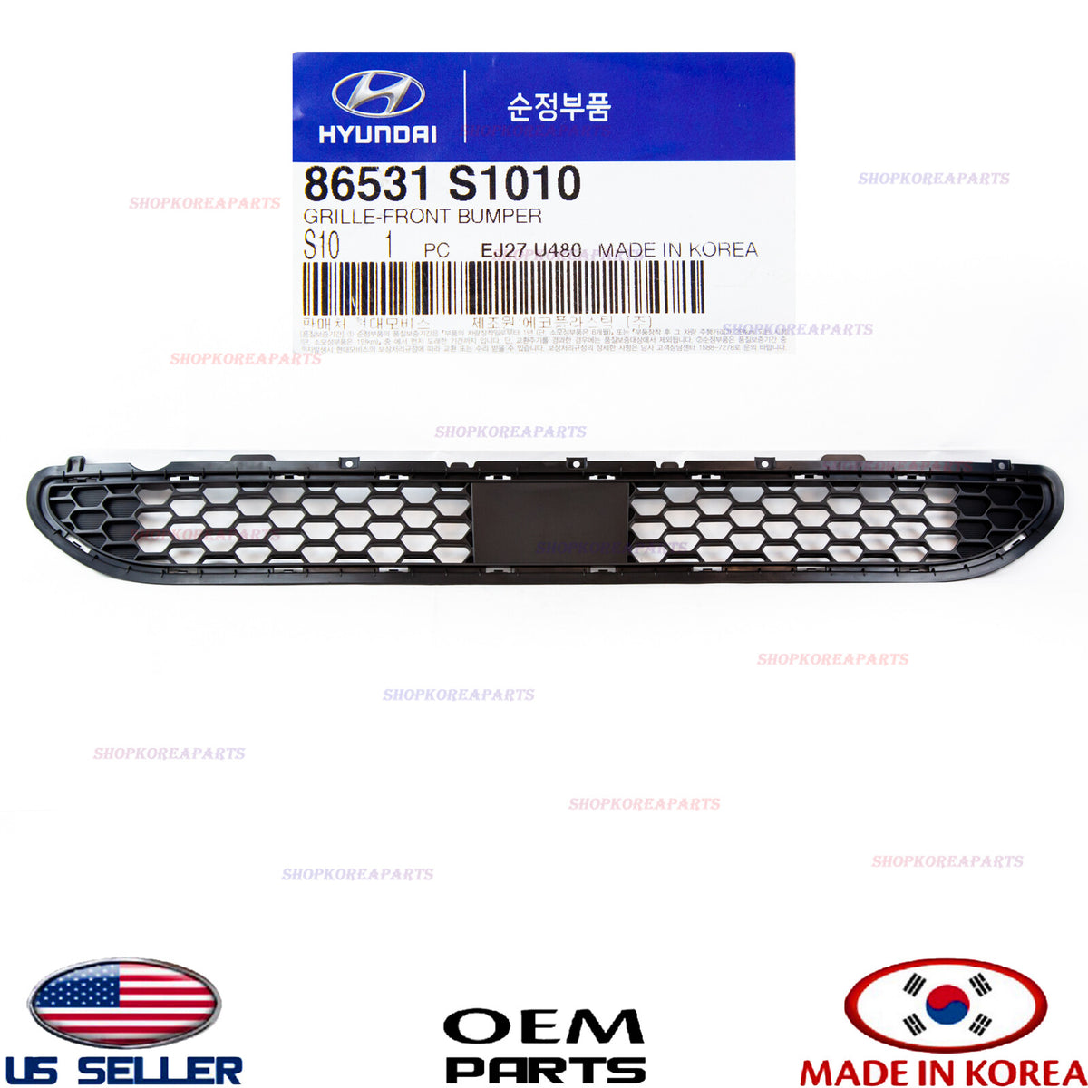 GENUINE Front Bumper Center Lower Grille w/Adaptive Cruise OEM Santa Fe 2019-20