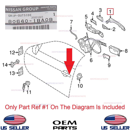GENUINE Front Door Outside Handle LEFT RIGHT ⭐OEM⭐ Infiniti QX50 QX70 2016-2017