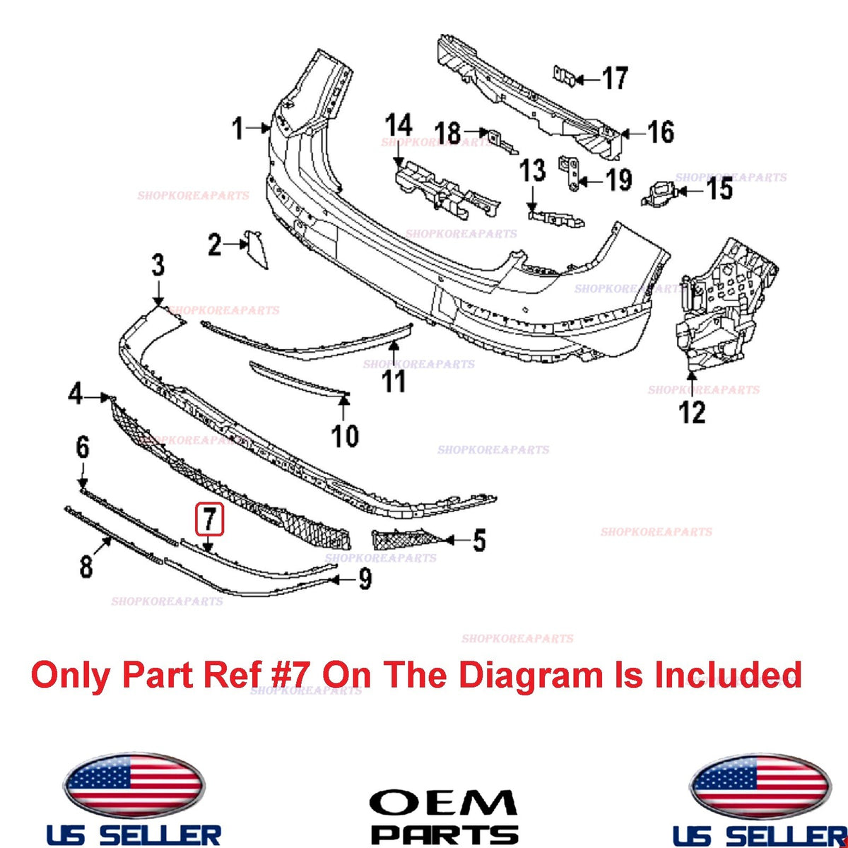 GENUINE OEM Rear Bumper Upper Molding RIGHT Passenger Side 2025-26 Genesis GV80