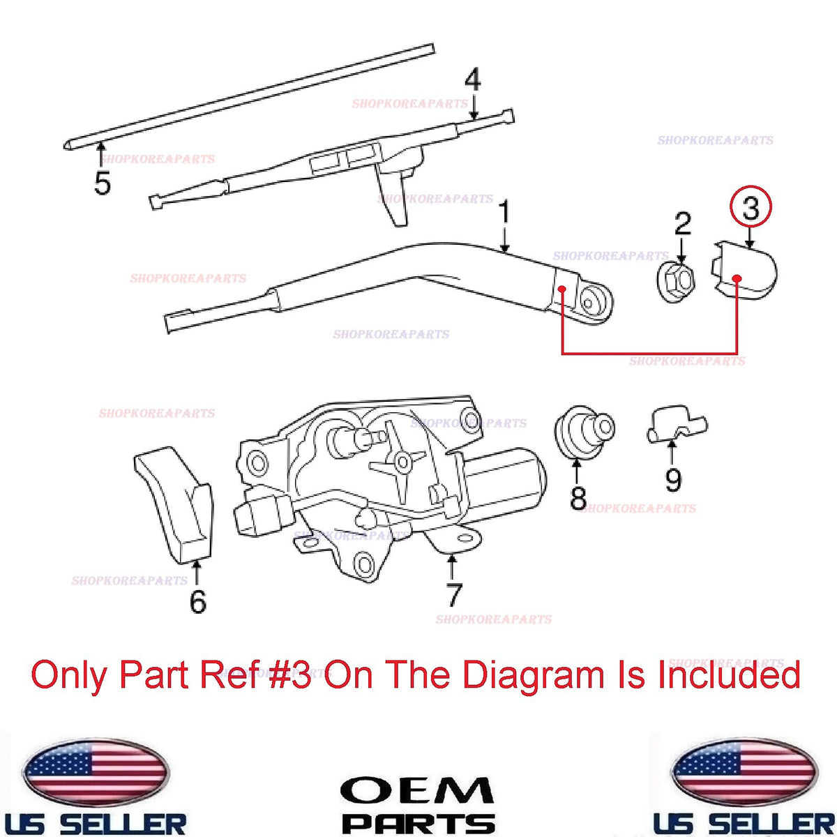 GENUINE Rear Windshield Wiper Arm Cover Cap ⭐OEM⭐ Toyota Sequoia 2008-2022