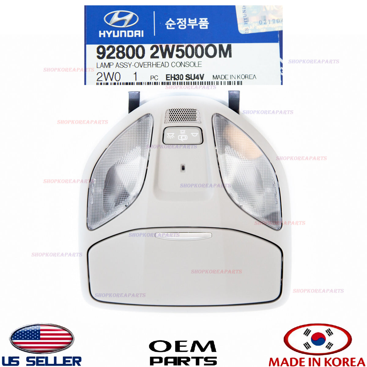 Overhead Console assy Dome Light Lamp Gray ⭐ GENUINE OEM ⭐ Santa Fe 2017-2018