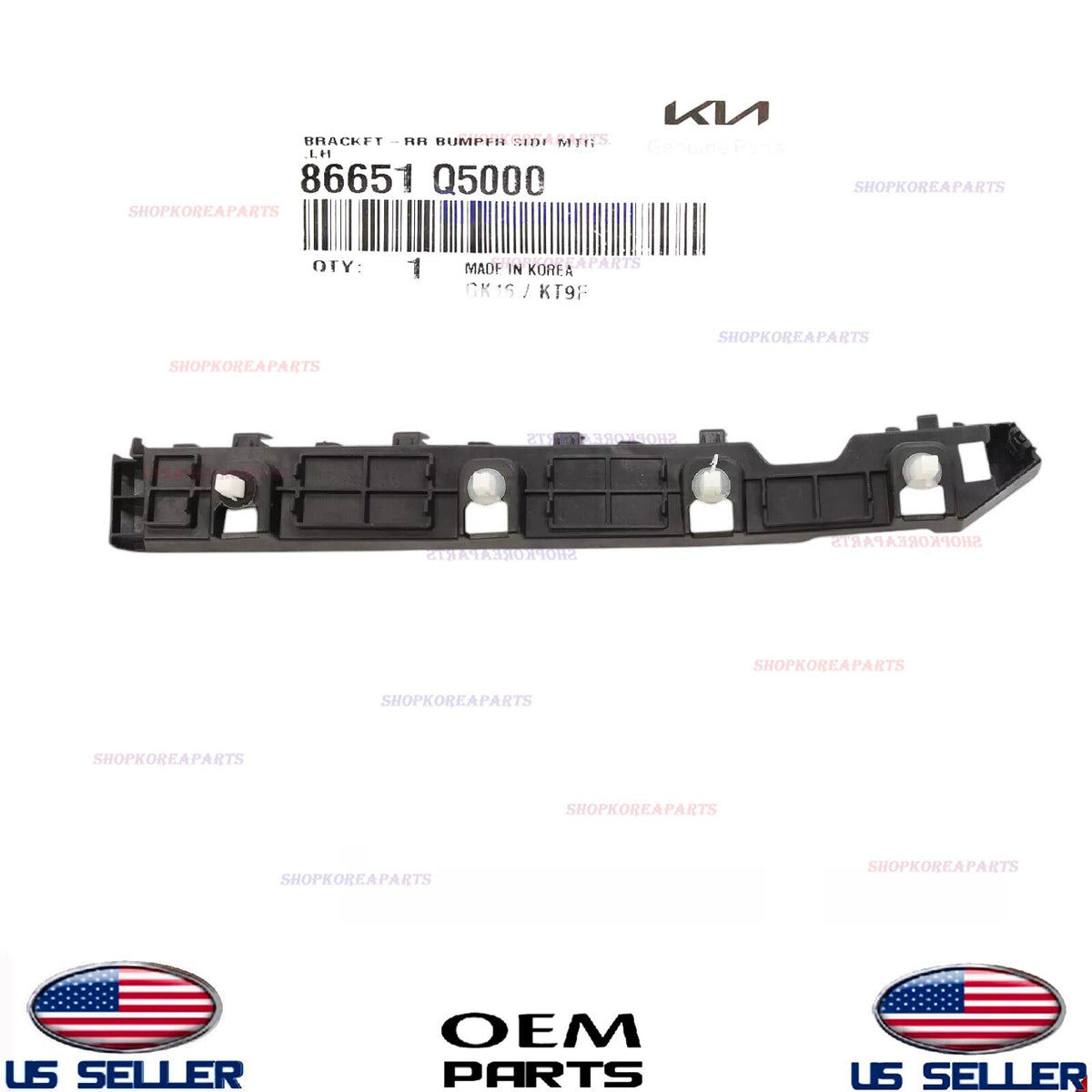 GENUINE OEM Rear Bumper Retainer Bracket Left Driver Side 2021-2023 Kia Seltos