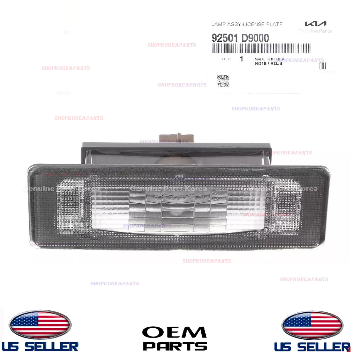 GENUINE OEM Rear License Plate Lamp Light 2020-2025 Soul / 2017-2022 Sportage