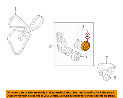 Drive Belt Tensioner Pulley OEM HYUNDAI KIA 2.0 2.4L 2010-2022 See compatibility