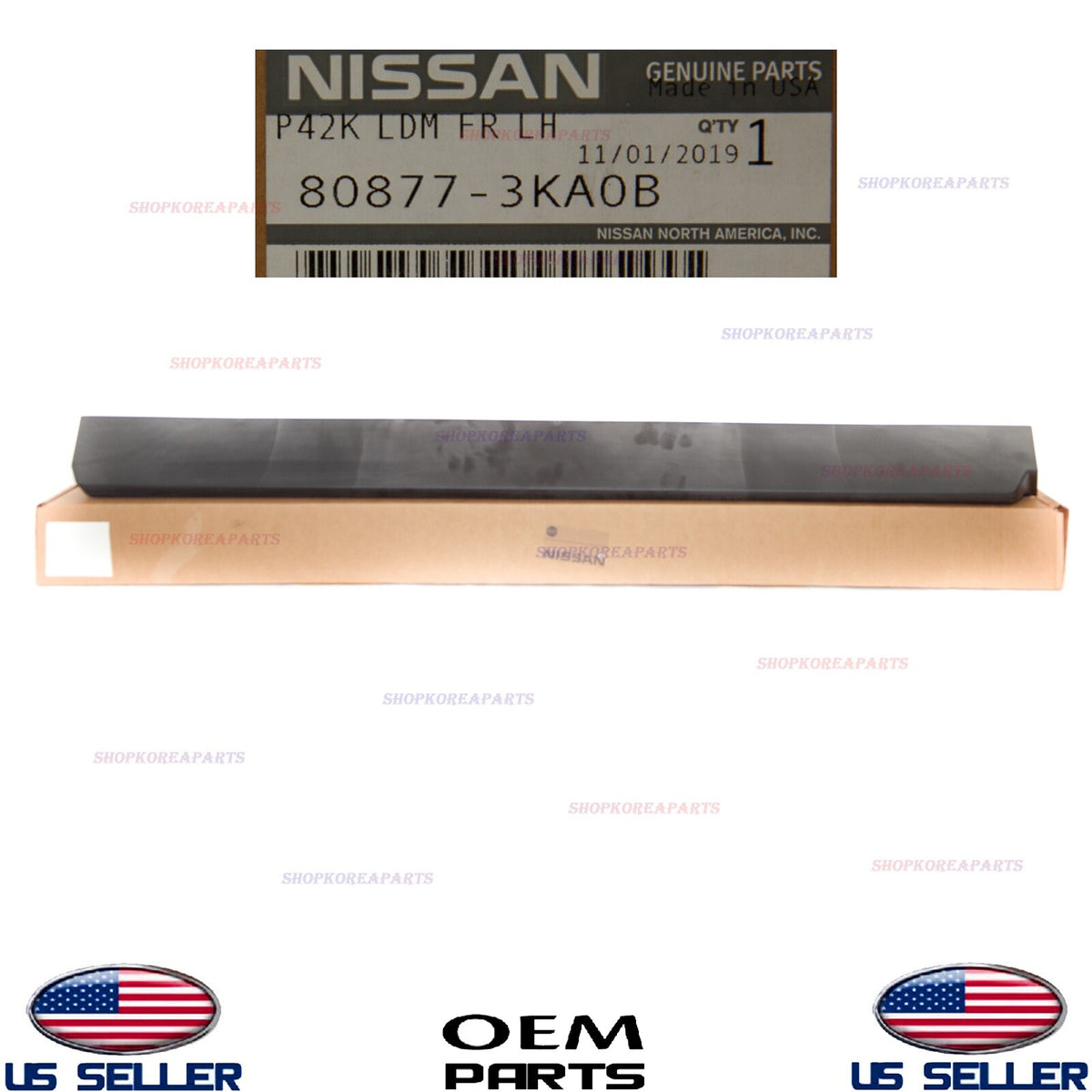 GENUINE Front Door Lower Moulding Black LEFT Driver Side OEM PATHFINDER 2013-15