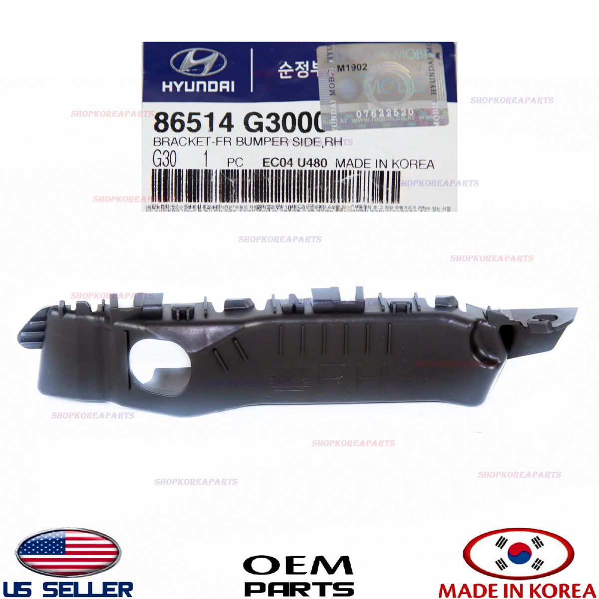GENUINE Bumper Front Bracket Mounting Passenger Side Elantra GT Hatchback 18-20