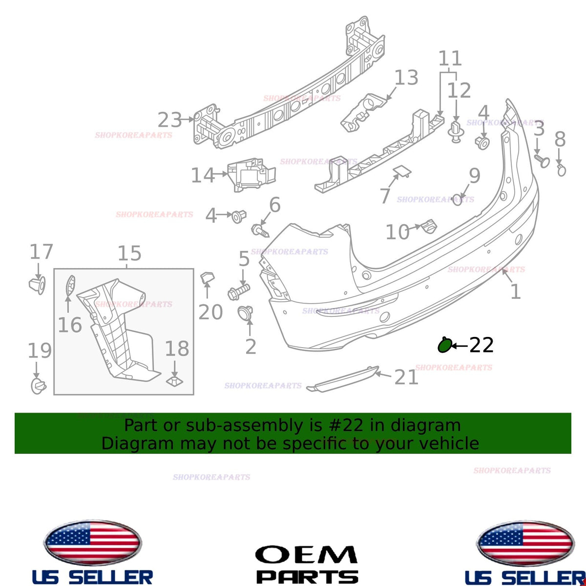 GENUINE OEM Rear Bumper Tow Hook Cover LEFT Driver Side 2020-2023 Mazda CX-30