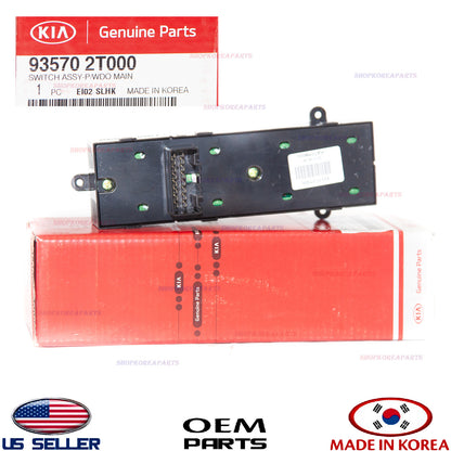 GENUINE Front Left Door Window Main Switch OEM Kia Optima 2011-13 AUTO DOWN ONLY