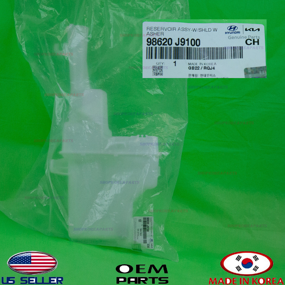 GENUINE Windshield Washer Reservoir Water Tank ⭐OEM⭐ HYUNDAI KONA 2018-2023