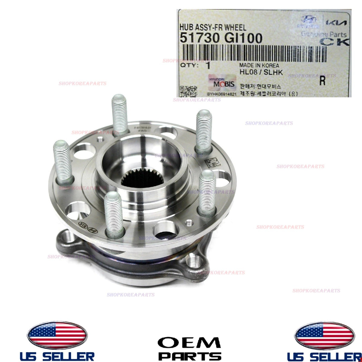 OEM Wheel Hub & Bearing Front Axle LEFT or RIGHT Hyundai Ioniq 5 Ioniq 6 Kia EV6