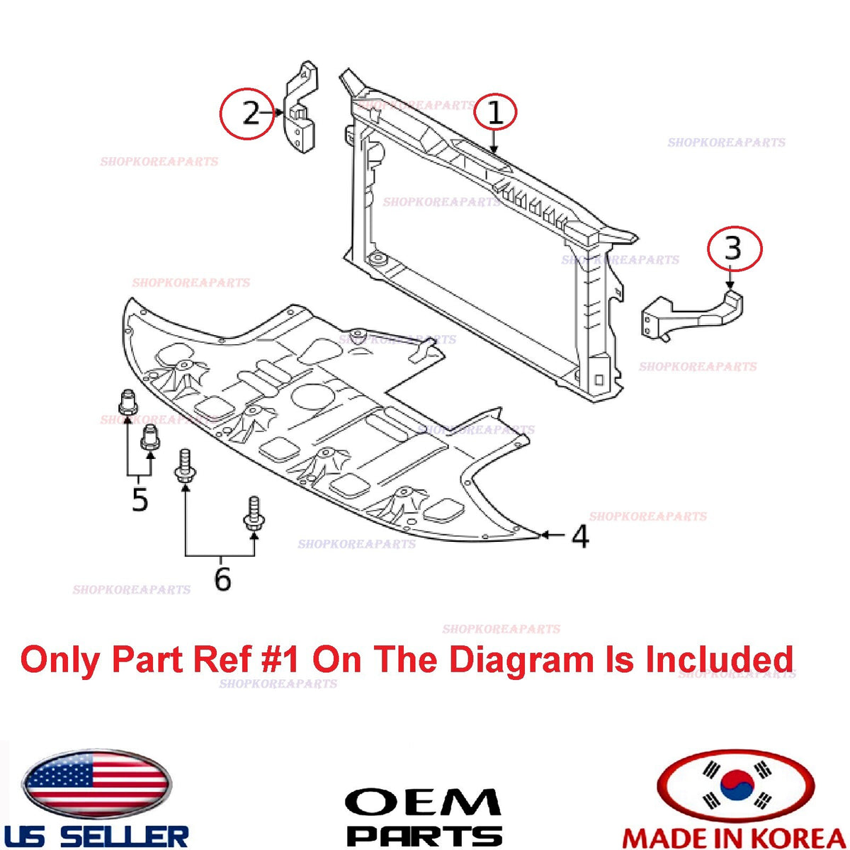 GENUINE Front Radiator Support ⭐OEM⭐ Hyundai Veloster 2019-2021