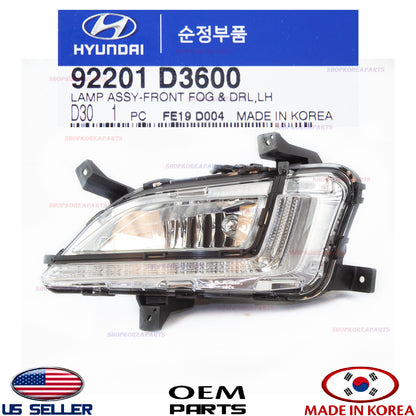 GENUINE OEM Front Fog & DRL Lamp LEFT Driver Side 2019-2021 Hyundai Tucson