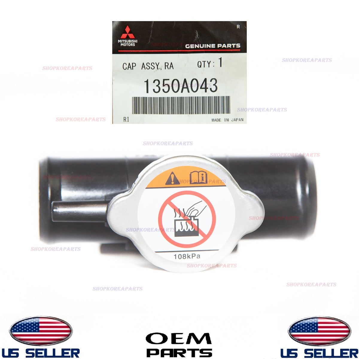 GENUINE Radiator Coolant Filler Neck with Cap OEM Mitsubishi 2.0L 2.4L 2008-2019