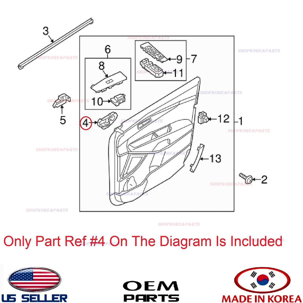 GENUINE Door Handle Inside RIGHT Passenger Side ⭐OEM⭐ KIA SORENTO 2016-2020
