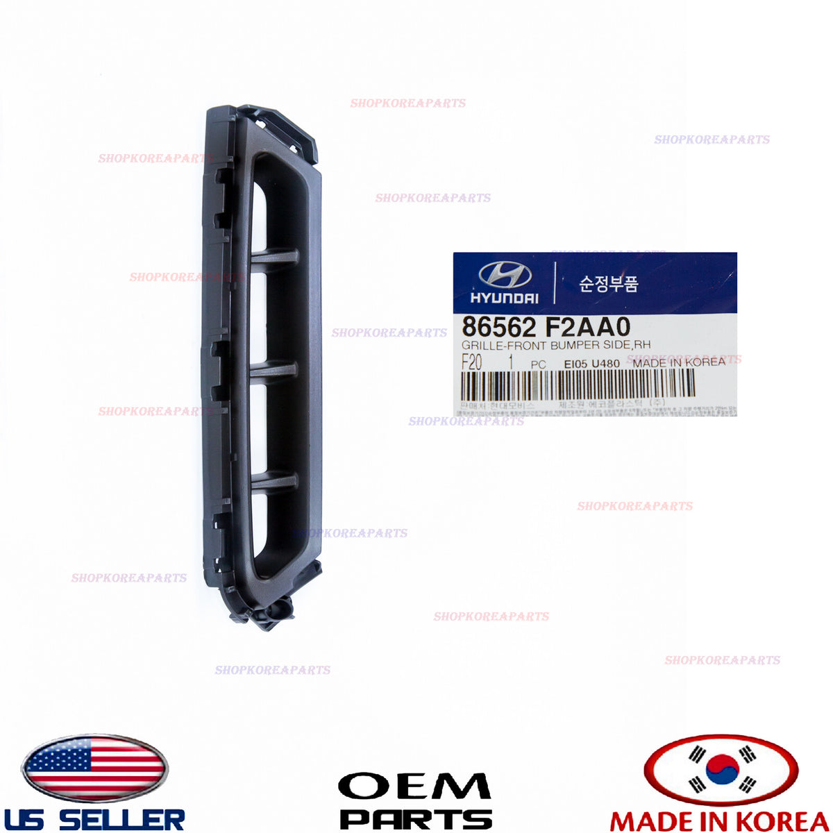 FRONT BUMPER Air Grille Curtain RIGHT GENUINE ELANTRA SEDAN 2019-2020 86562F2AA0