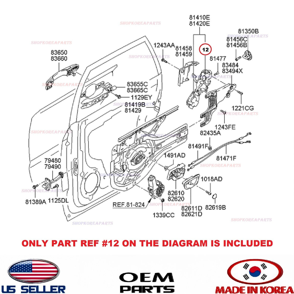 GENUINE Rear Door Lock Actuator LEFT Driver Side ⭐OEM⭐ HYUNDAI TUCSON 2005-2009