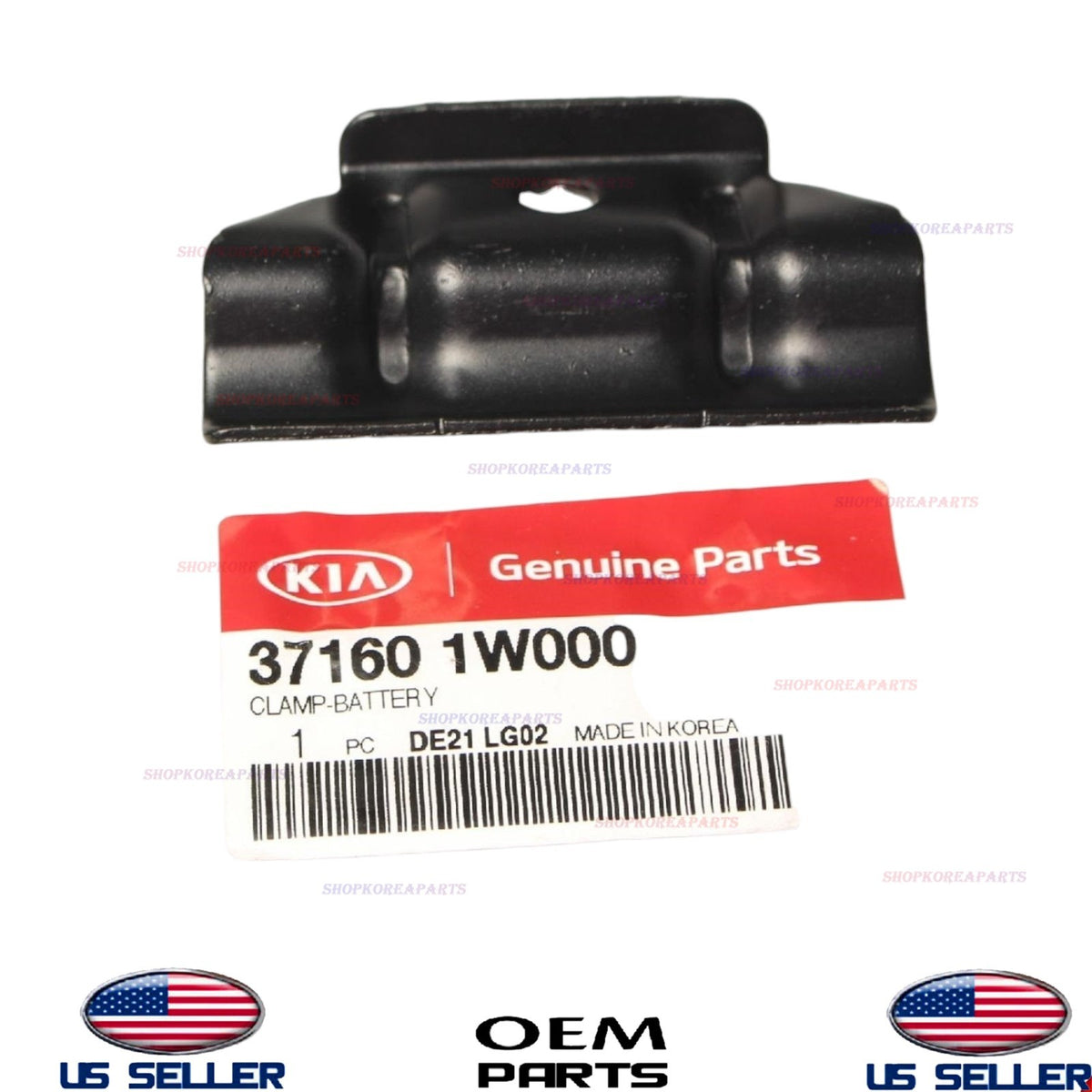 GENUINE Battery Hold Down Tie Bracket Clamp Hyundai Accent Kia Rio 37160-1W000