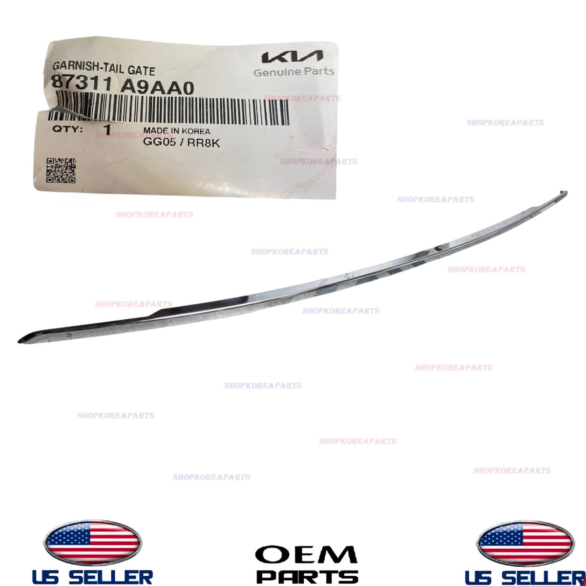 GENUINE Rear Garnish Tailgate Molding CHROME ⭐OEM⭐ Kia Sedona 2019-2021