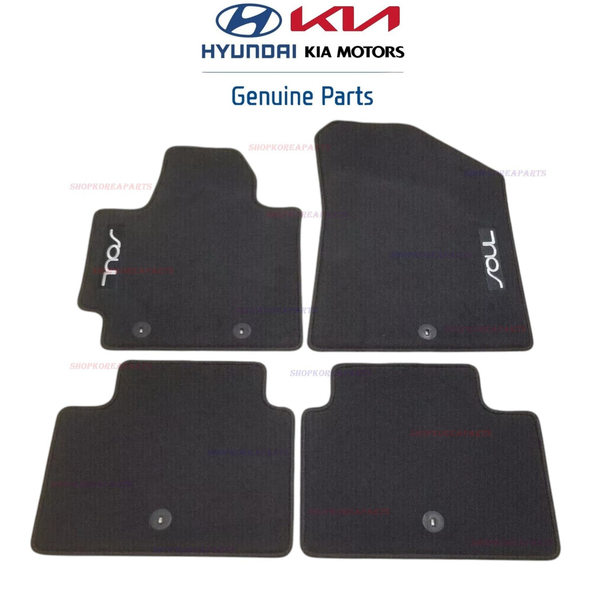 FITS: 14 - 19 KIA SOUL CARPETED FLOOR MAT SET 4PC OEM NEW
