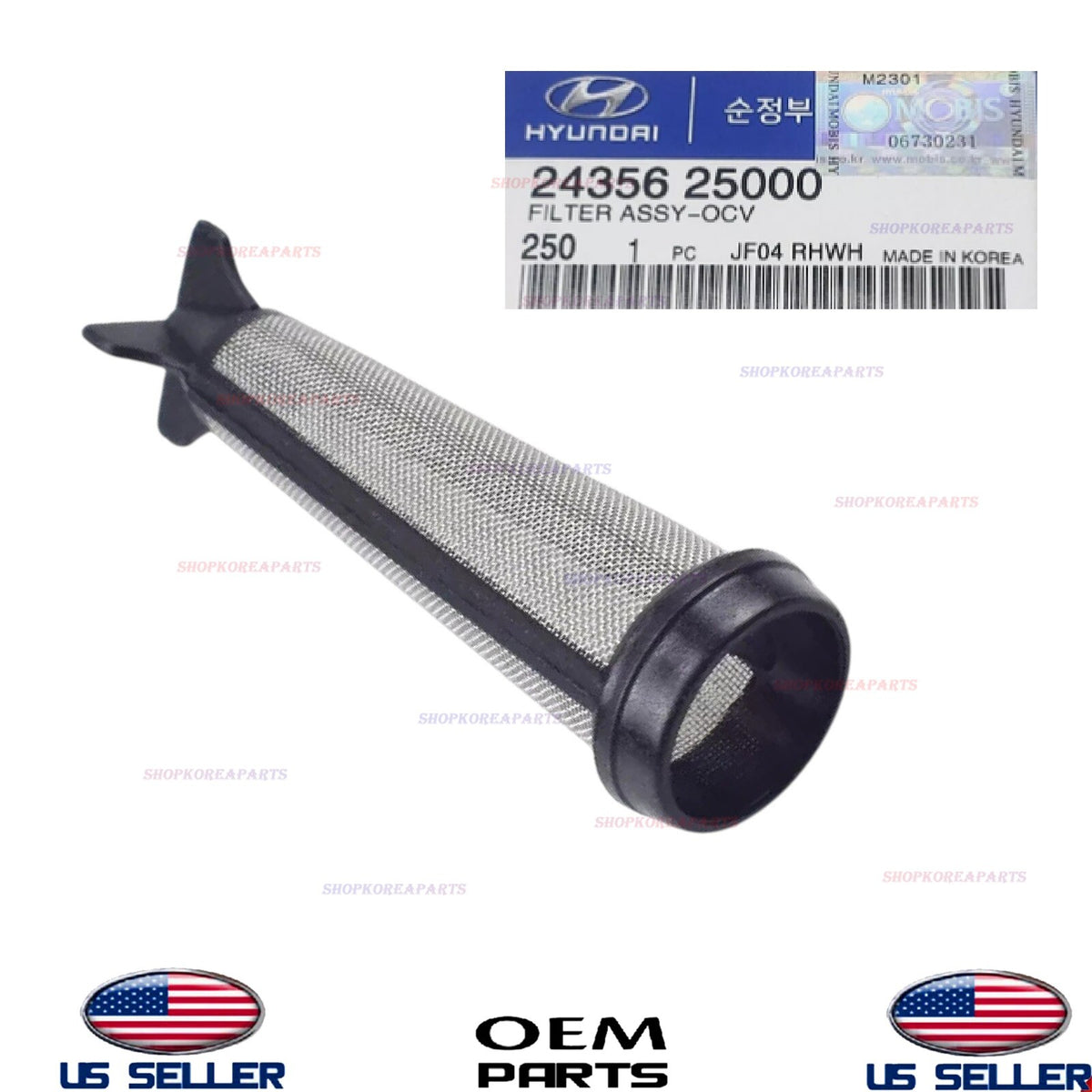 GENUINE OEM Oil Control Valve Filter Assembly 2006-2016 Hyundai Kia 24356-25000
