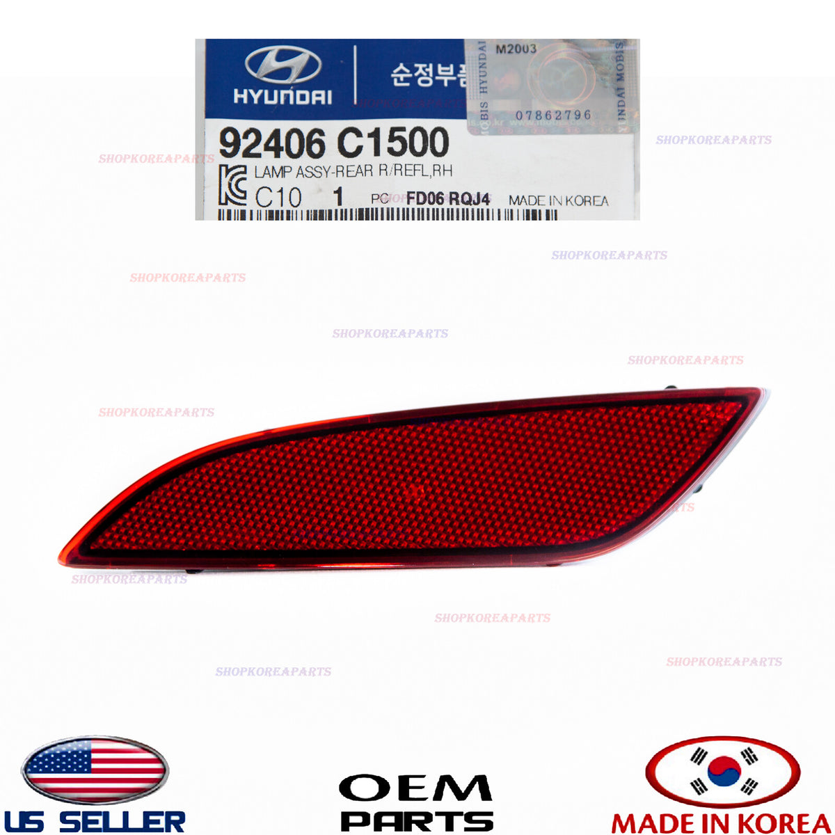 GENUINE Bumper Reflector Rear RIGHT Passenger Side ⭐OEM⭐Hyundai Sonata 2018-2019