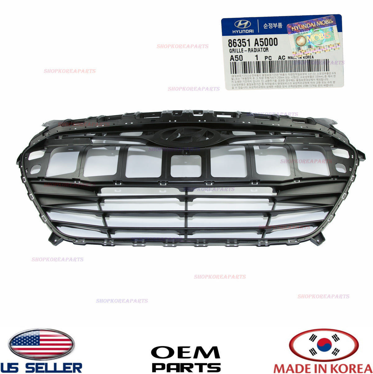GENUINE OEM Front Radiator Grille Upper 2013-2015 Elantra GT 86351-A5000