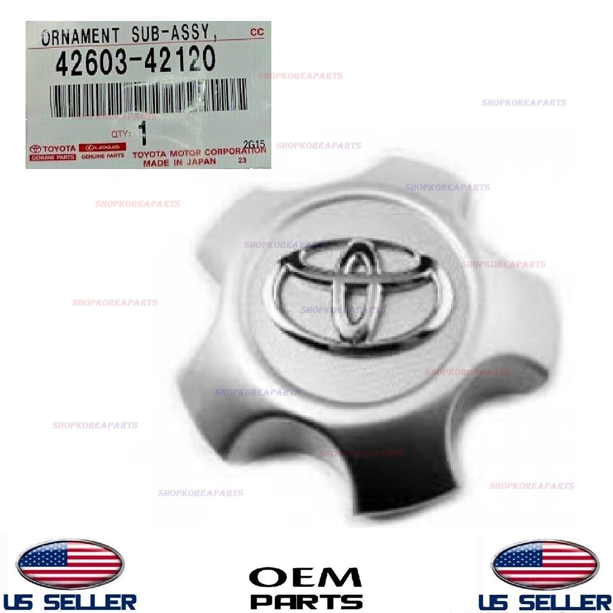 GENUINE Wheel Center Hub Cap Ornament ⭐OEM⭐ Toyota Rav4 2006-2012 42603-42120