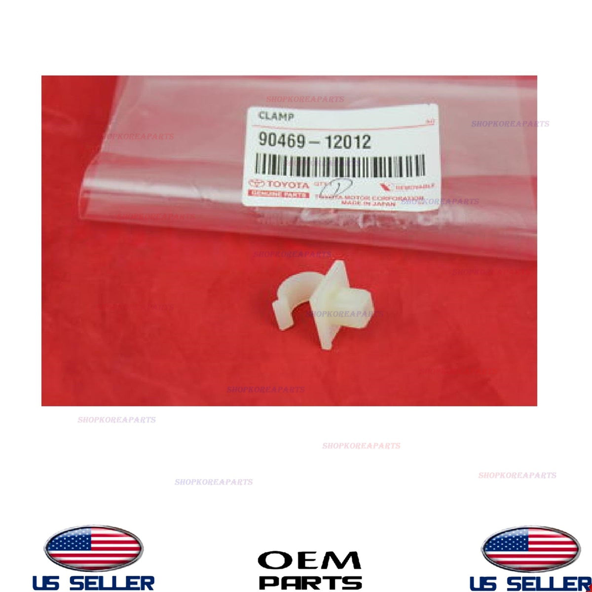 GENUINE OEM Clamp For Fuel Hose 1998-2022 Toyota Scion 90469-12012