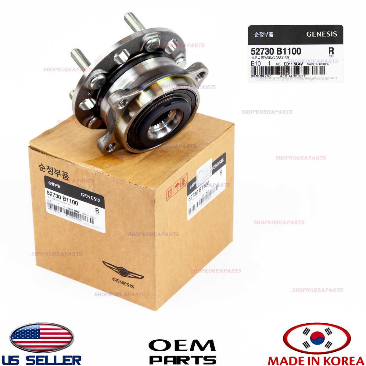 GENUINE OEM Rear Wheel Hub & Bearing Assy 2017–2020 Genesis G80 52730B1100