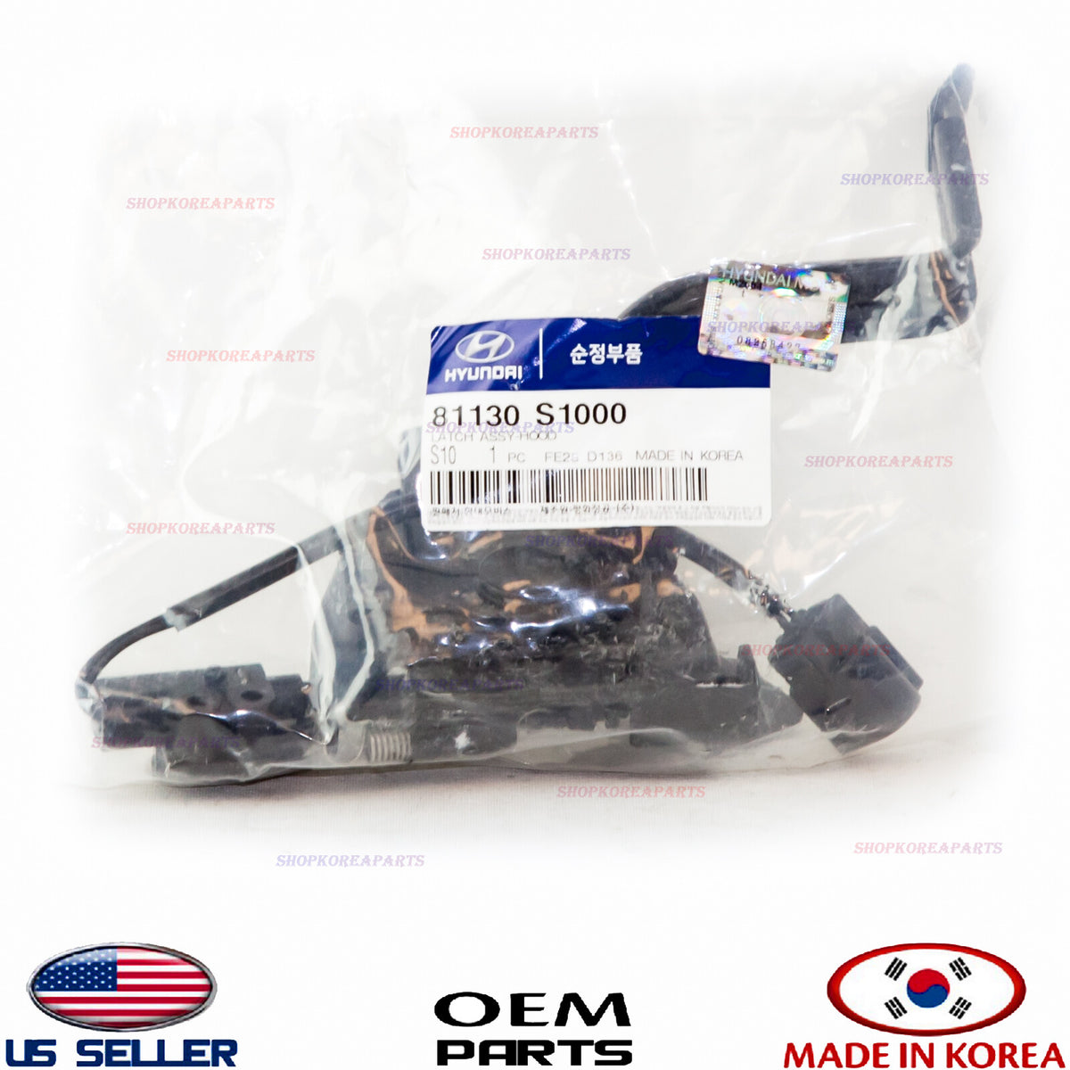 GENUINE Hood Lock Latch Assy ⭐OEM⭐ HYUNDAI SANTA FE 2019-2023 81130S1000