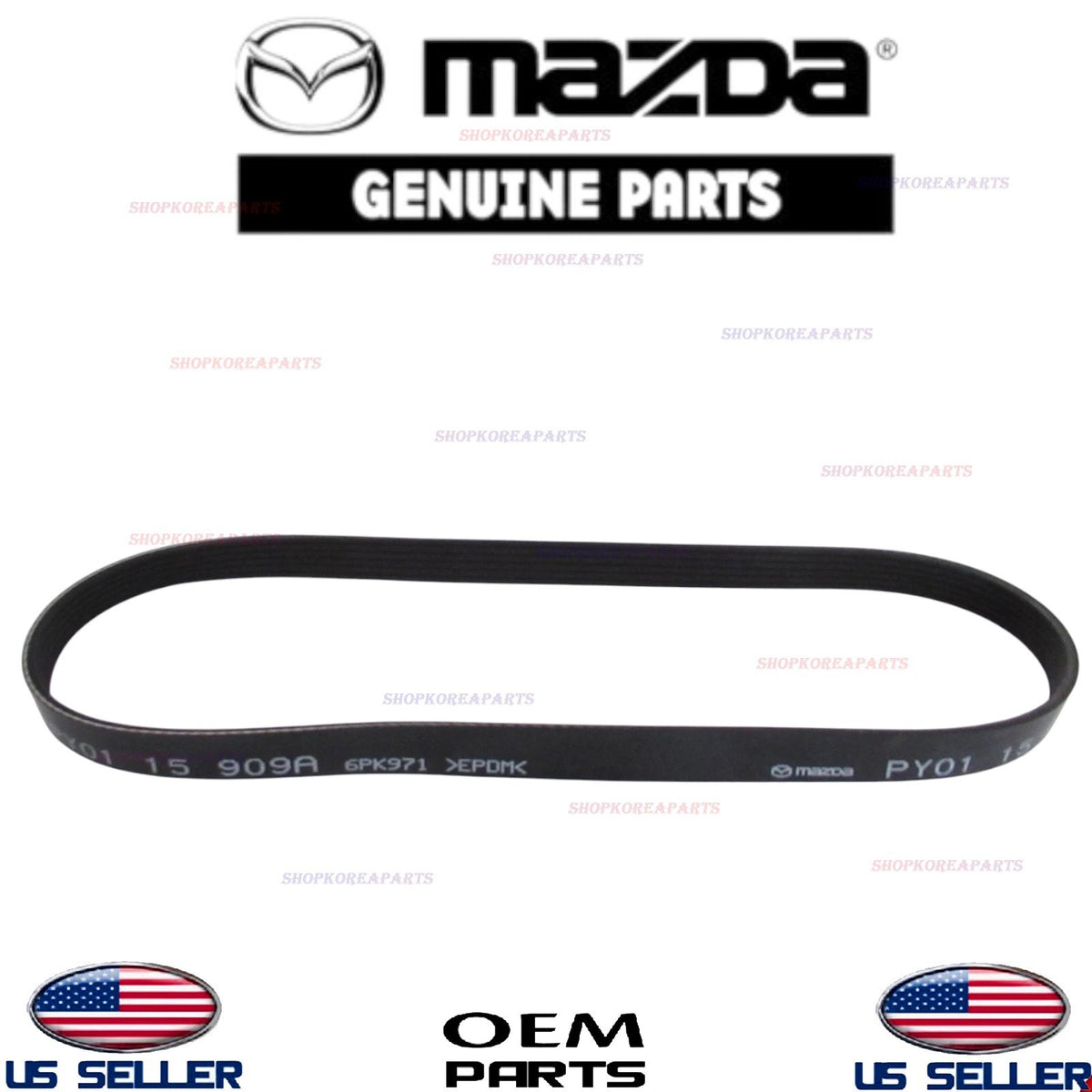 GENUINE OEM Serpentine Belt 2014-2025 Mazda PY01-15-909A