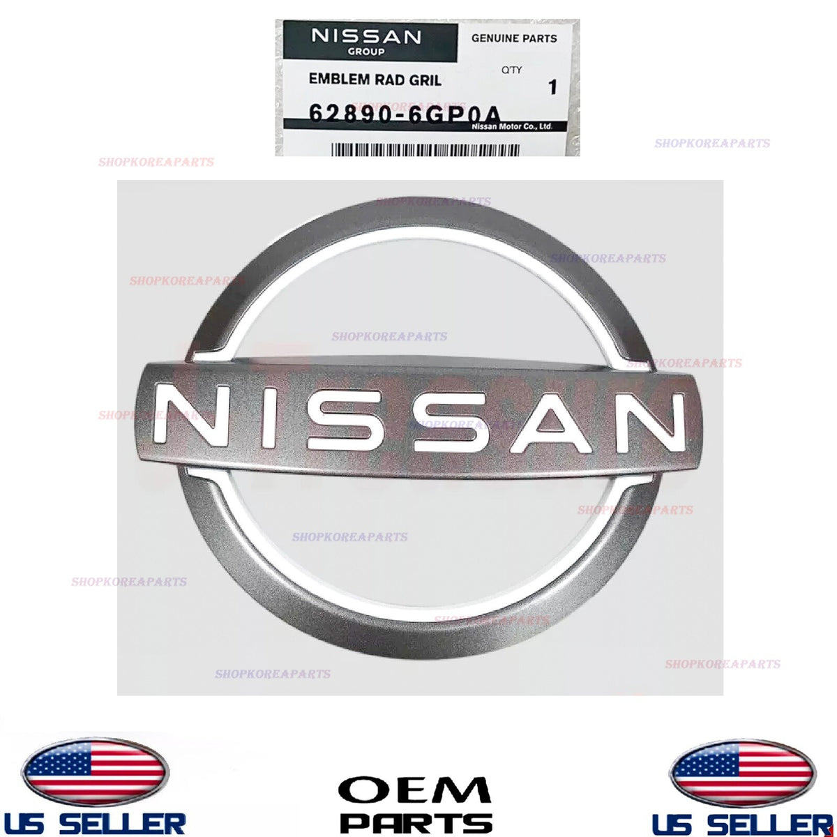 GENUINE Front Bumper Emblem Logo ⭐OEM⭐ Nissan Z 2023-2025 62890-6GP0A