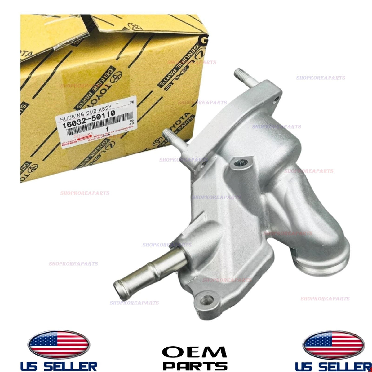 GENUINE Water Inlet Thermostat Housing 1998-2010 Toyota Lexus 4.3L 4.7L V8