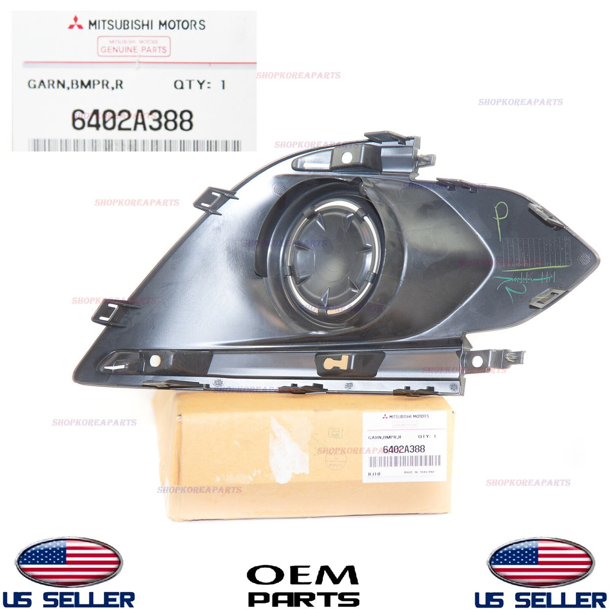 GENUINE Front Bumper Fog Lamp Cover RIGHT Passenger ⭐OEM⭐ Mirage Hatchback 17-20