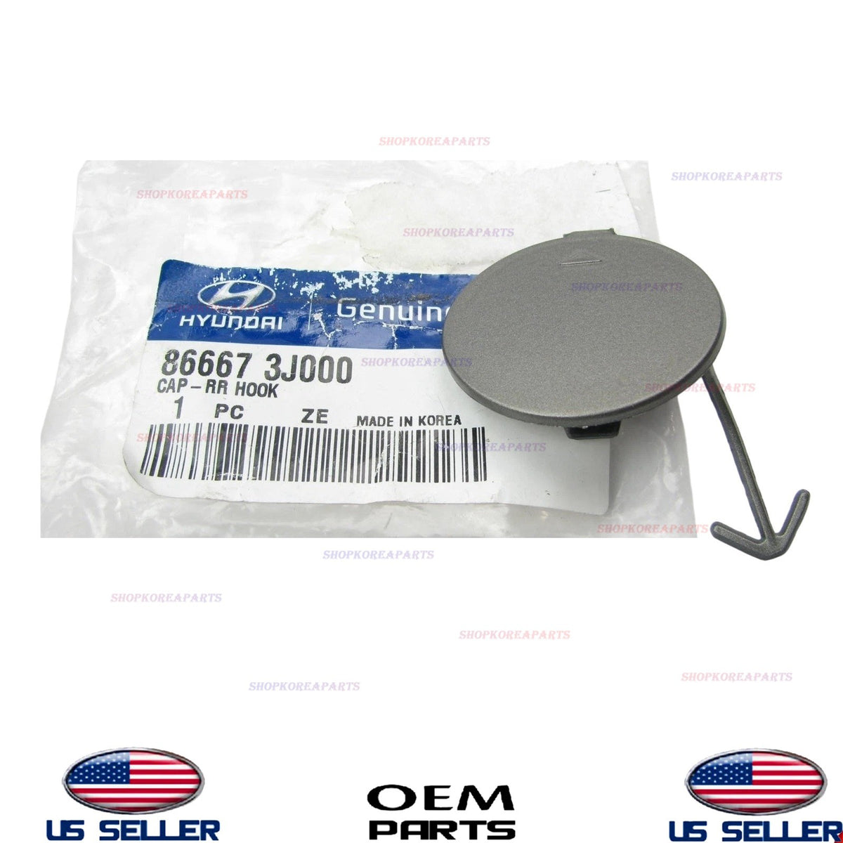 GENUINE OEM Rear Bumper Tow Eye Cap 2007-2012 Hyundai Veracruz 86667-3J000