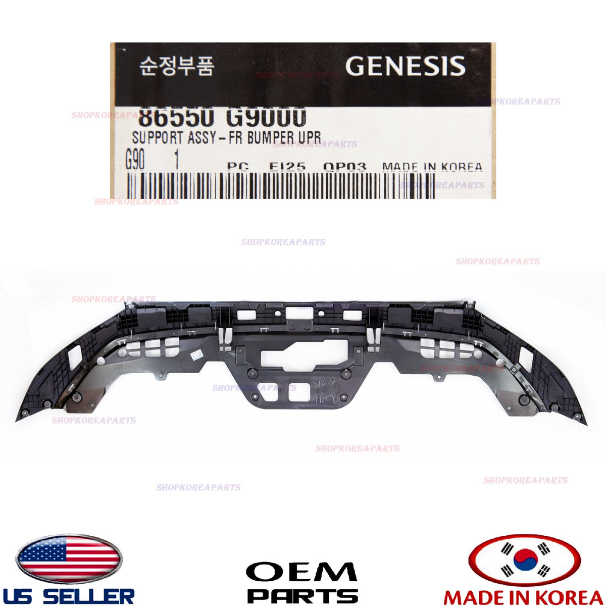 GENUINE Front Bumper Upper Support OEM Genesis G70 2019-2021 86550-G9000