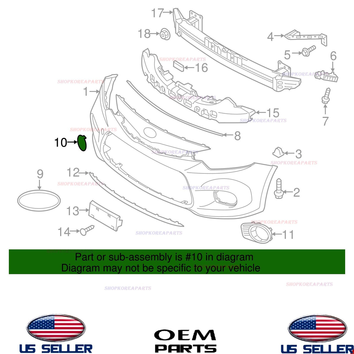 GENUINE OEM GENUINE OEM Front Bumper Tow Eye Cap 2014-2017 Kia Forte