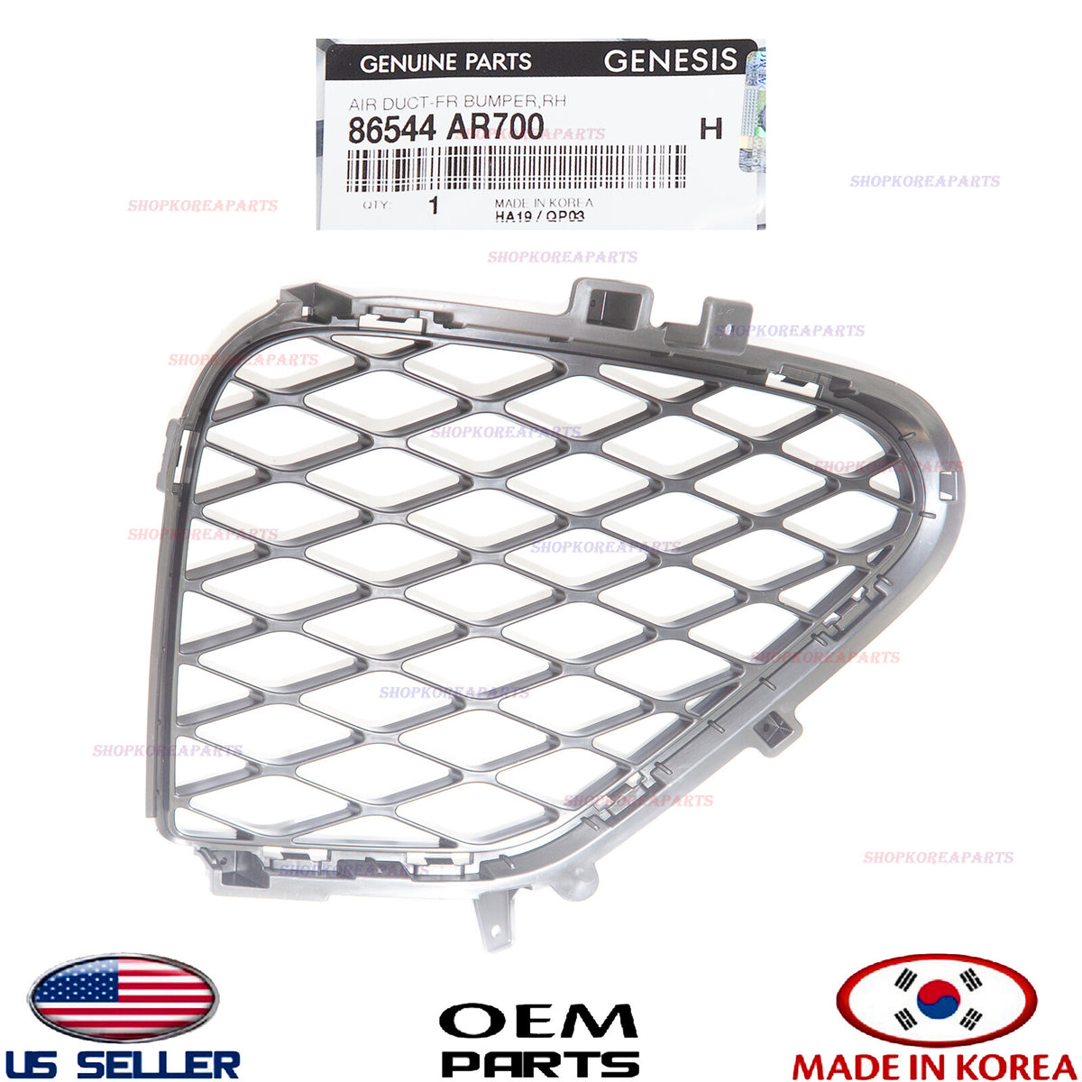 GENUINE OEM Front Bumper Air Grille RIGHT Passenger Side 2022-2025 GV70 Sport