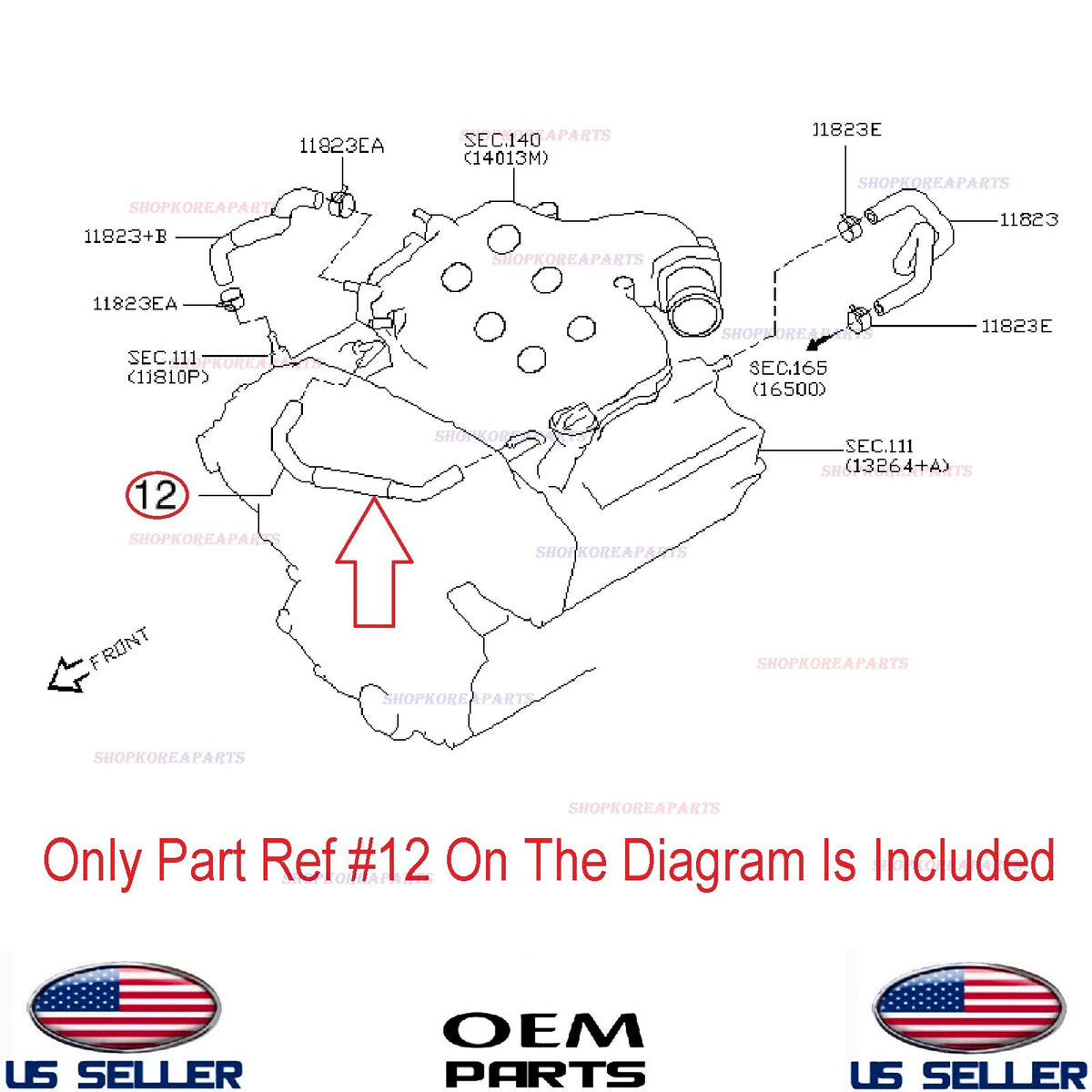 GENUINE Crankcase Breather PCV Hose OEM Nissan Infiniti G35 M35 350Z FX35 03-08
